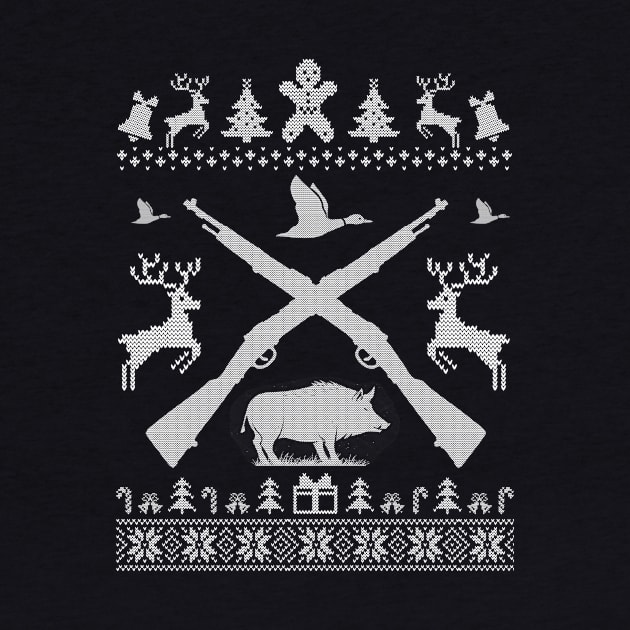 Merry Huntmas Ugly Christmas Sweater. Hunter. Gift. Hunting by SloanCainm9cmi